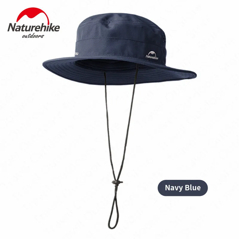 Navy Blue Naturehike наружная походная шляпа от солнца летняя походная шляпа с широкими полями Солнцезащитная шляпа для рыбалки дышащая быстросохнущая легкая - Цвет: Navy Blue