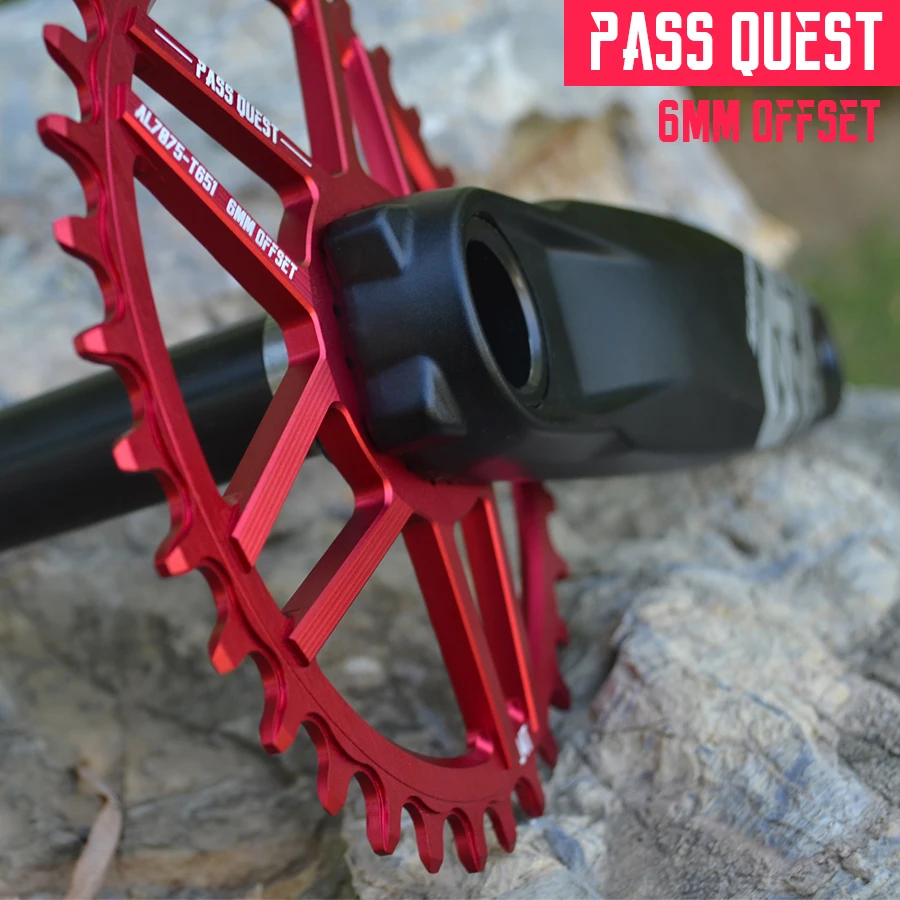 Пройти QUEST GXP велосипед овальная Звездочка 34 T 6 мм офсетная MTB Горный велосипедная Звездочка для XX1 Sram XO1 X1 GX XO X9 crankset части
