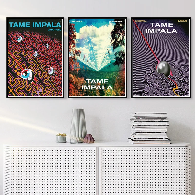Популярная музыкальная группа Tame Impala Psychedelic печатный постер и печать на холсте