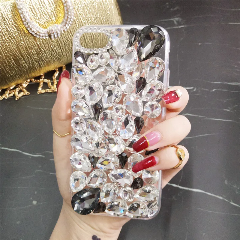 Мягкий прозрачный чехол из ТПУ для Samsung S7 S6 edge S10 S9 S8 Plus Note 9 8 5 Capinha Para Chic Flower Flora Bling
