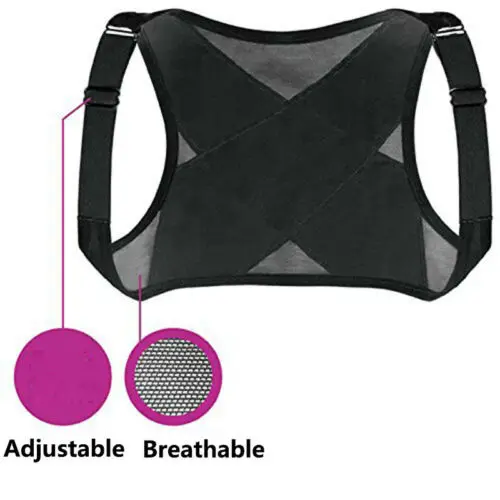 

FOUAVRTEL Back Posture Support Back Correction Shoulder Corrector Support Brace Belt Therapy Men Women