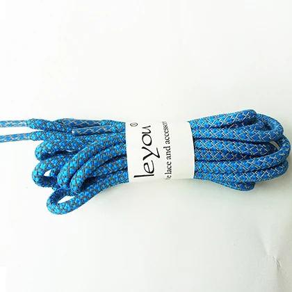 Leyou 100-160cm люминесцентная лампа кроссовки шнурки спортивные шнурки 3м Reflective круглые веревочные шнурки светлые шнурки Led - Цвет: Skyblue