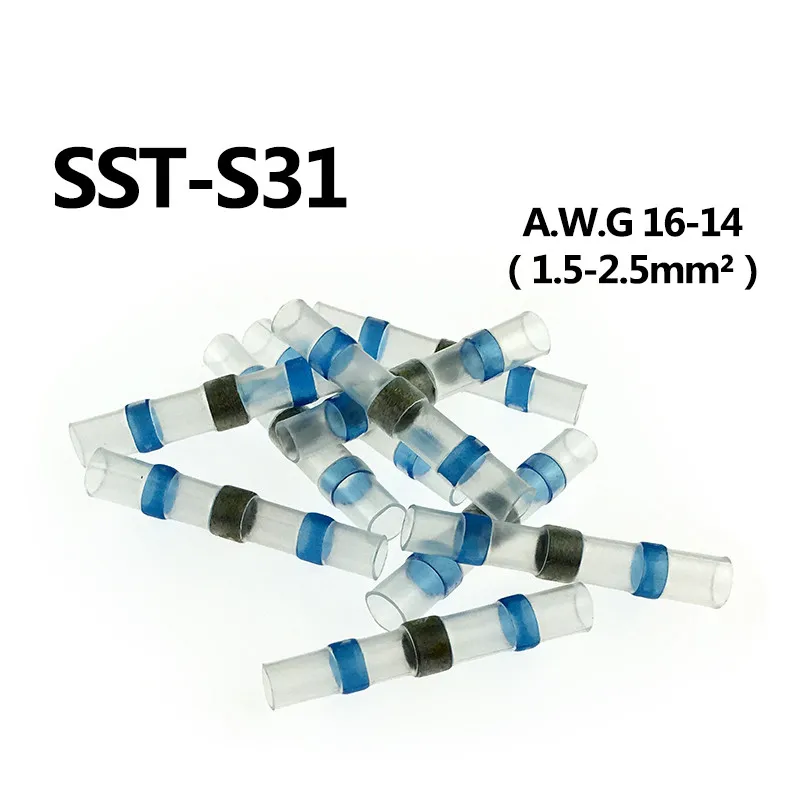 20 штук SST S31 уплотнения Термоусадочные соединители проводов синие клеммы AWG16 14 1 5 2