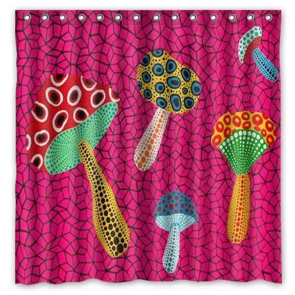New Eco-friendly Polyester Yayoi Kusama Work Bathroom Curtains High Quality Washable Bath Decor Shower Curtain | Дом и сад