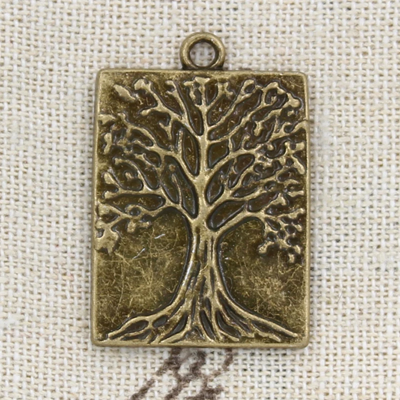6 шт. подвесок Life Tree 32x22 мм ручная работа изготовление винтажный Тибетский