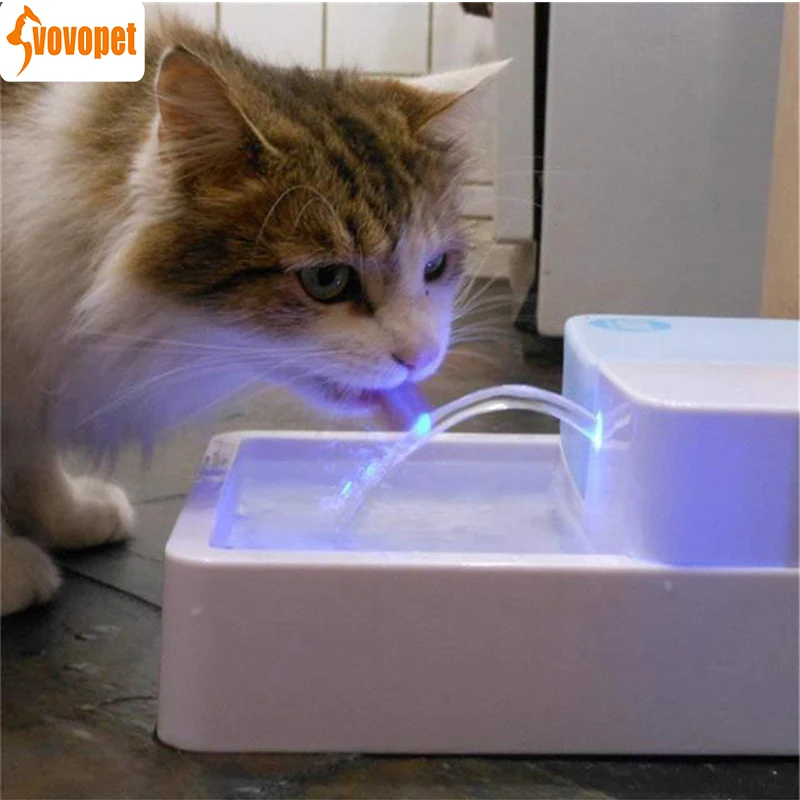 VOVOPET Automatic Pet Cat Water Fountain with LED circulation filtration Feeder Drinking Dispenser | Дом и сад
