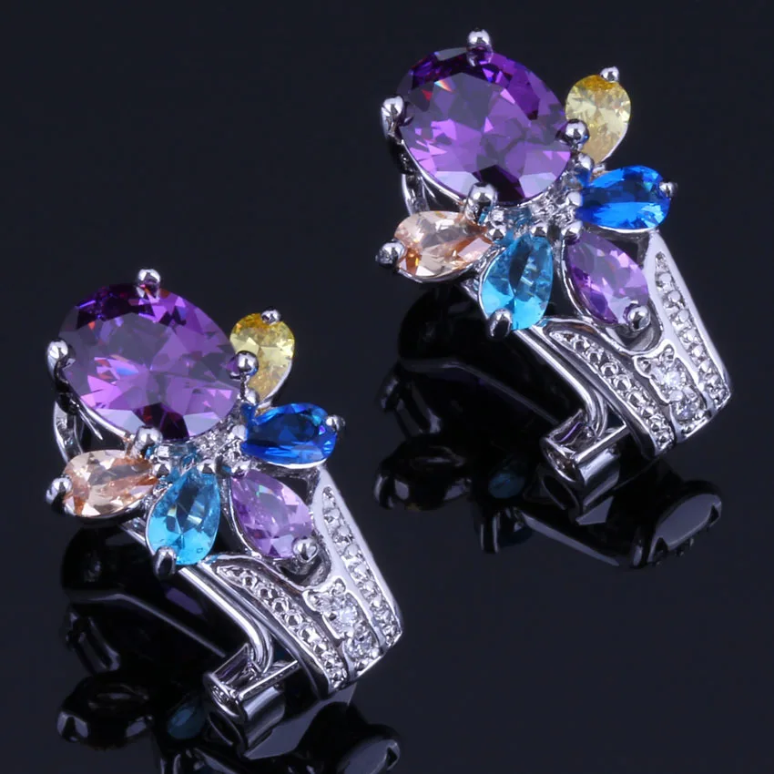 Светящийся цветок Multigem многоцветный желтый Кубический Цирконий 925 серебро