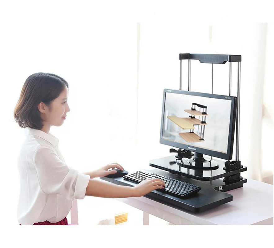 3 слойный креативный компьютерный Настольный держатель легко поднимающийся