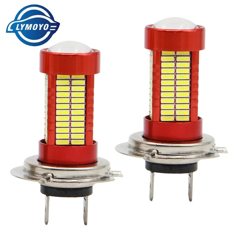 LYMOYO автомобиль H4 led HI/LO H7 60 Вт Авто 4014 106SMD светодиодные лампы 6000 К Белый drl дневные
