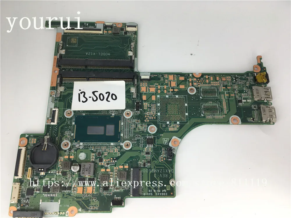 Yourui для струйного принтера HP Pavilion 15 AB Серия ноутбуков материнская плата DAX12AMB6D0 i3