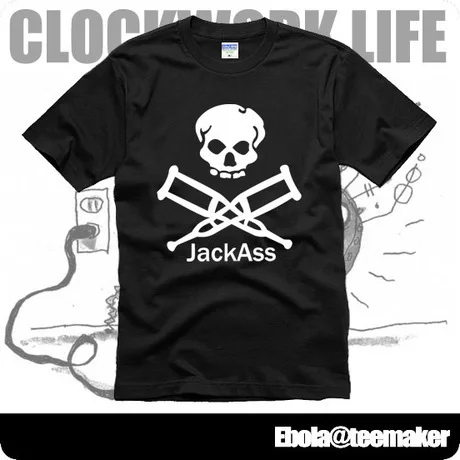 SexeMara new 2017 jackass Dumbass funny show Syringe plus size loose summer sitcom men male man short-sleeve T-shirt |