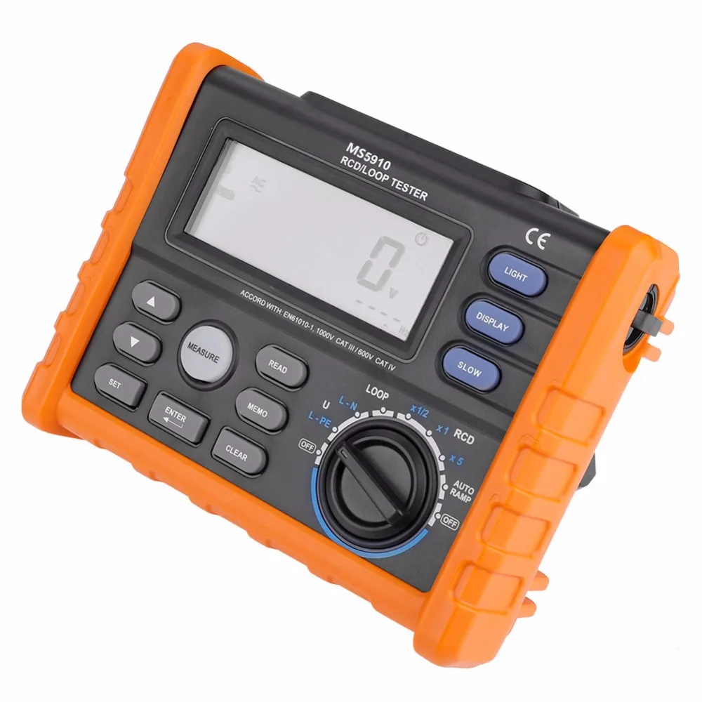 PEAKMETER тестер утечки MS5910 цифровой измеритель сопротивления RCD петли мультиметр