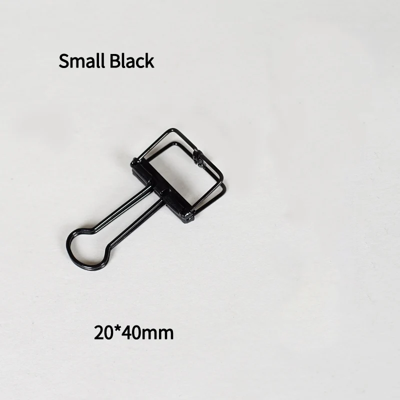 Small Black 4 шт., милые цветные металлические скрепки Kawaii, скрепки для фото, сообщения, билета, офиса, школы, корейские канцелярские принадлежности - Цвет: Small Black