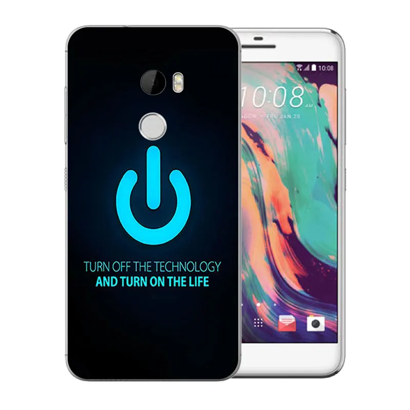 Чехол для телефона HTC One X10 С Рисунком Тигра прозрачный матовый чехол 5 дюйма