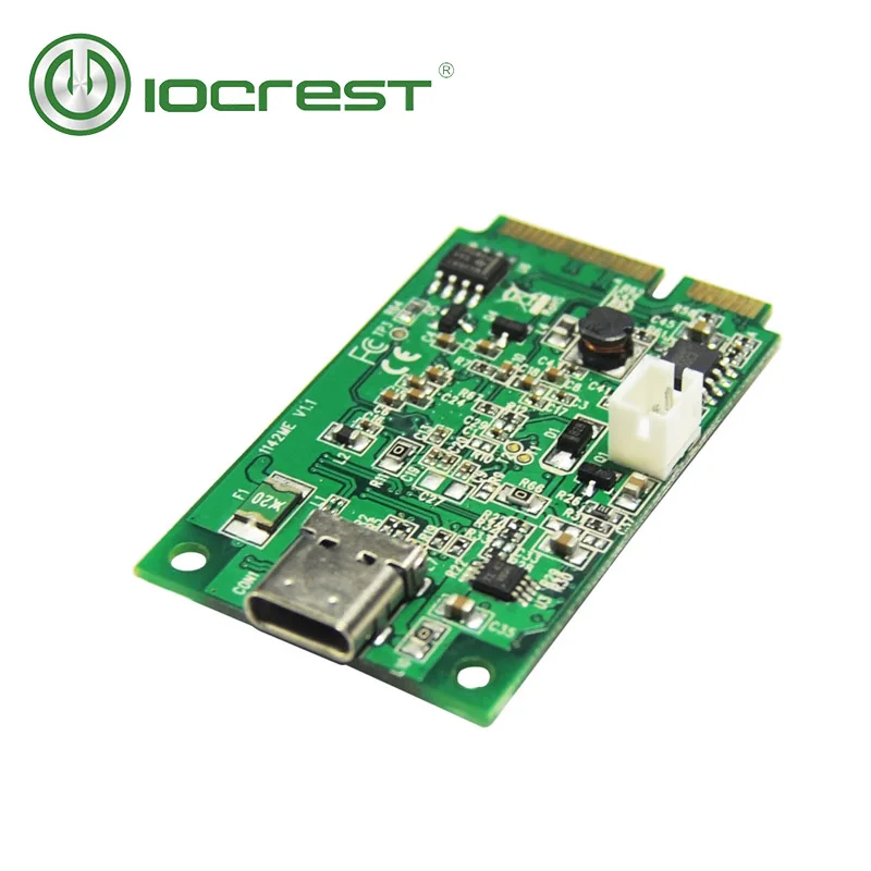 IOCREST ASM1142 чипсет Mini PCI Express на 1 порт USB3.1 type-C хост плата контроллера расширения с 2pin подключение питания