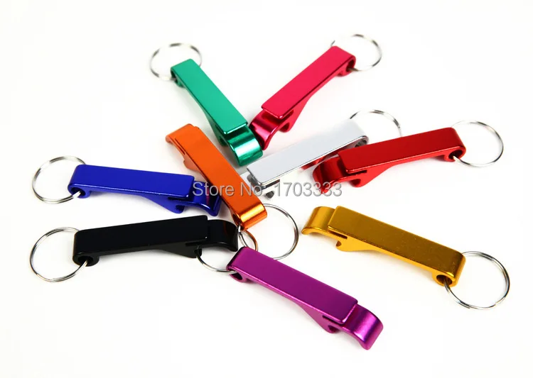 

500pcs/lot New Free Shipping promotion customed printed logo gift Metal aluminum alloy bottle opener metal keychain laser LOGO