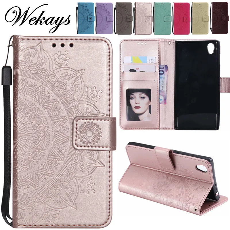 Wekays чехол для Sony L1 Новый Тотем Цветок Кожаный Coque Xperia G3311 G3312 Обложка чехлы E6 L