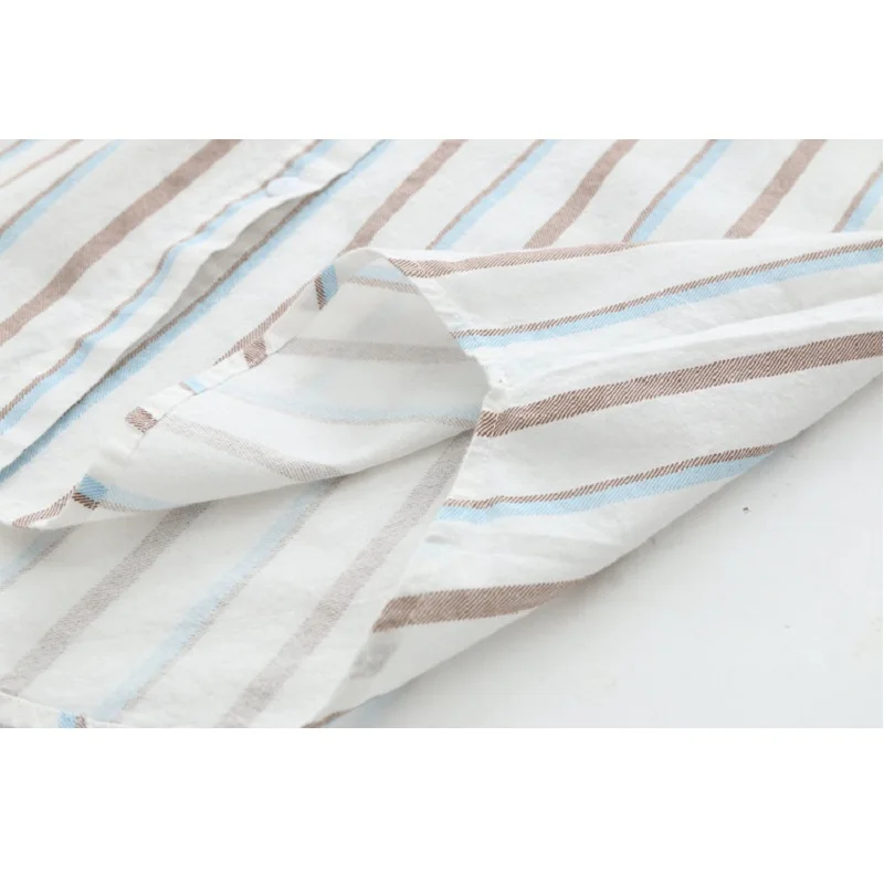 Новинка 2018 полосатая блузка Женская Повседневная рубашка с длинным рукавом