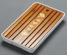 32.5x19.2cm 1 шт. Bamboo Чай поддон дренаж воды хранения кунг-фу Чай набор номера доска стол китайский Чай Кубка церемонии инструменты чай комплект MF 027 - Цвет: 32.5x19.2cm