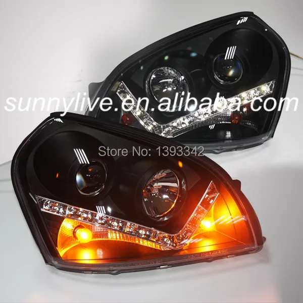 Для Hyundai Tucson 2004 светодиодный 2008 светодиодная фара|hyundai tucson|hyundai tucson ledhyundai led |