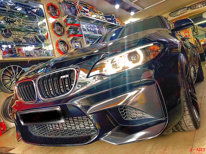 2015 2019 Z ART для BMW M2 углеродное волокно передний сплиттер F87 Передняя створка