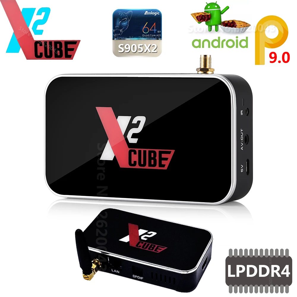 ТВ приставка Android 9 0 Amlogic S905X2 CUBE 2 Гб DDR4 16 ROM телеприставка 4G/5G WiFi 1000M Bluetooth 4K HD