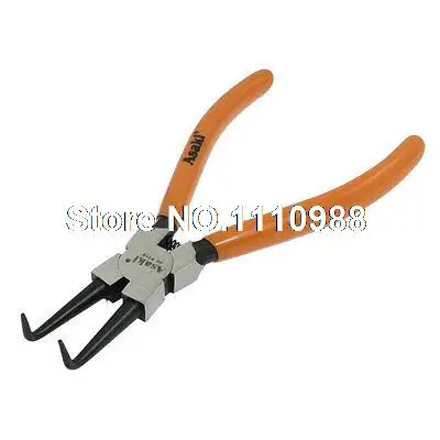 

Orange Plastic Coated Handle Internal Bend Jaw Circlip Plier 6.6 inch