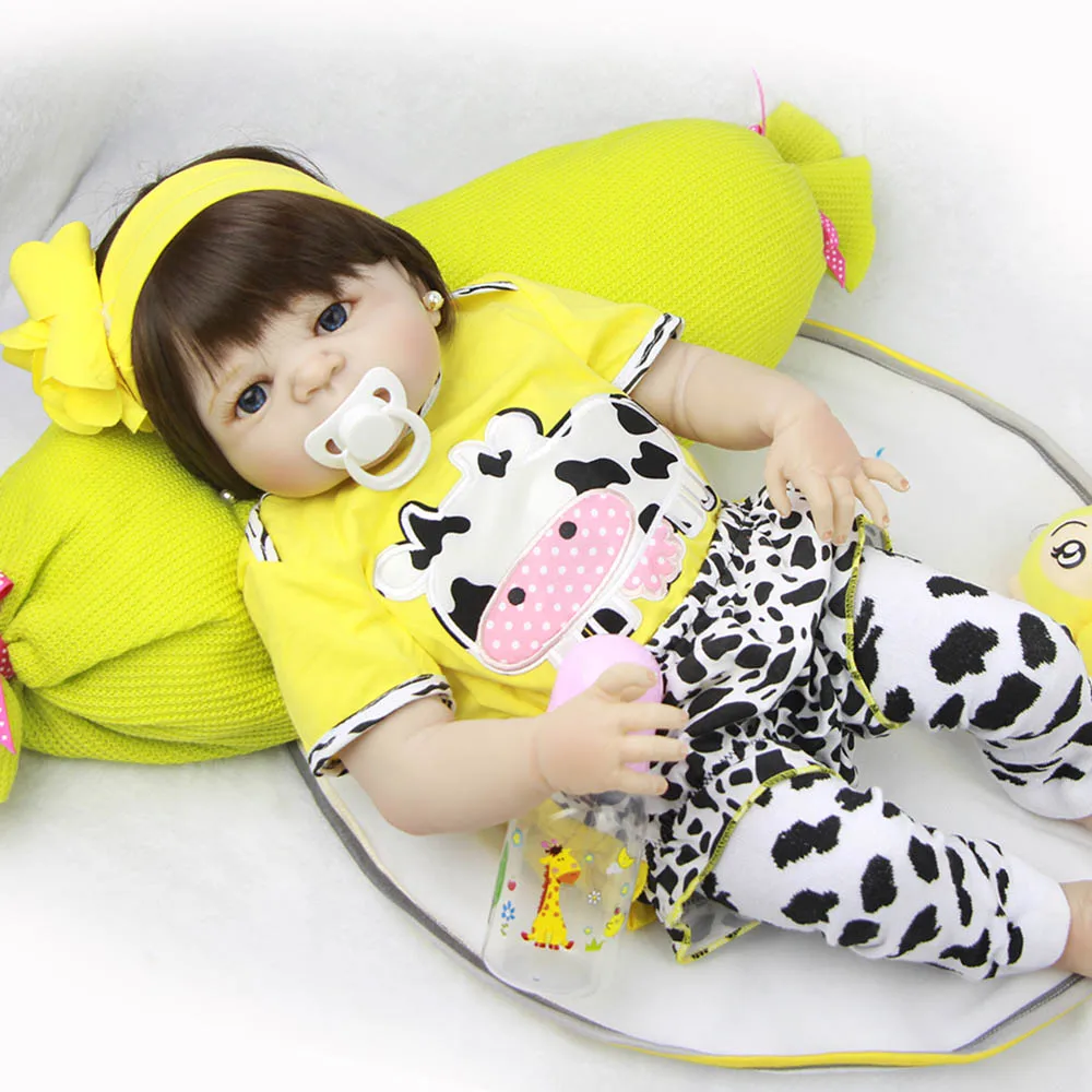 23 "реалистичные куклы Bebes Reborn Baby белая кожа кукла для младенцев полностью