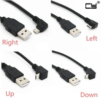 up down left right angled 90 degree usb micro usb male to usb male data charge connector cable 25cm 50cm for tablet 5ft 1m
