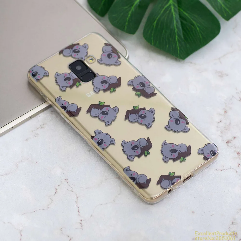 FGHGF с милым рисунком кота чехол для samsung A8 плюс 2018 мягкий из термопластика