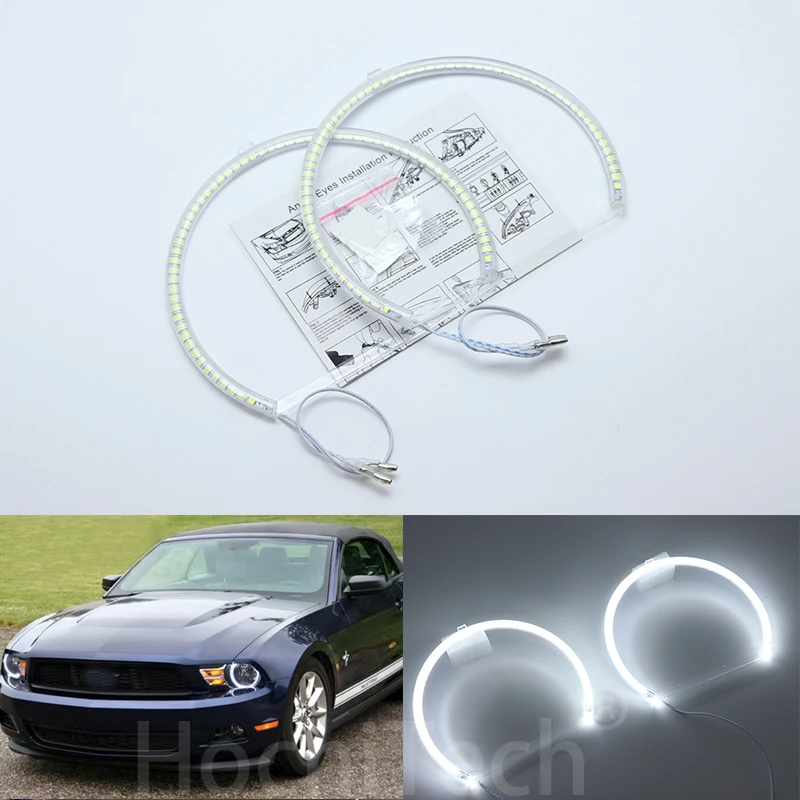 

Ultra bright SMD white LED angel eyes halo ring kit daytime running light DRL For ford mustang 2010 2011 2012 Car Styling