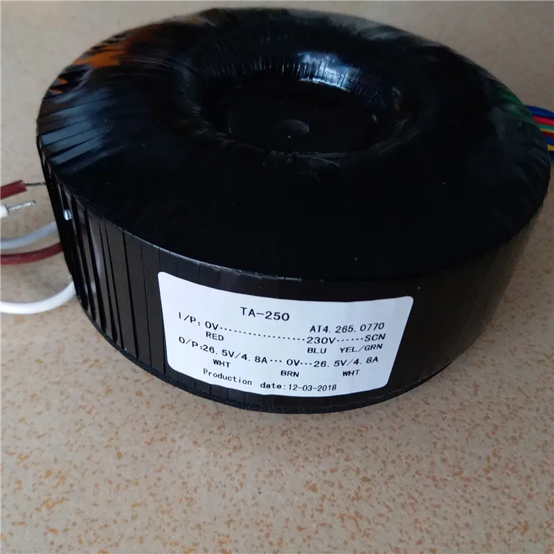 Тороидальное кольцо трансформатора медный трансформатор 26 5 в 0 вход 230 ВА для