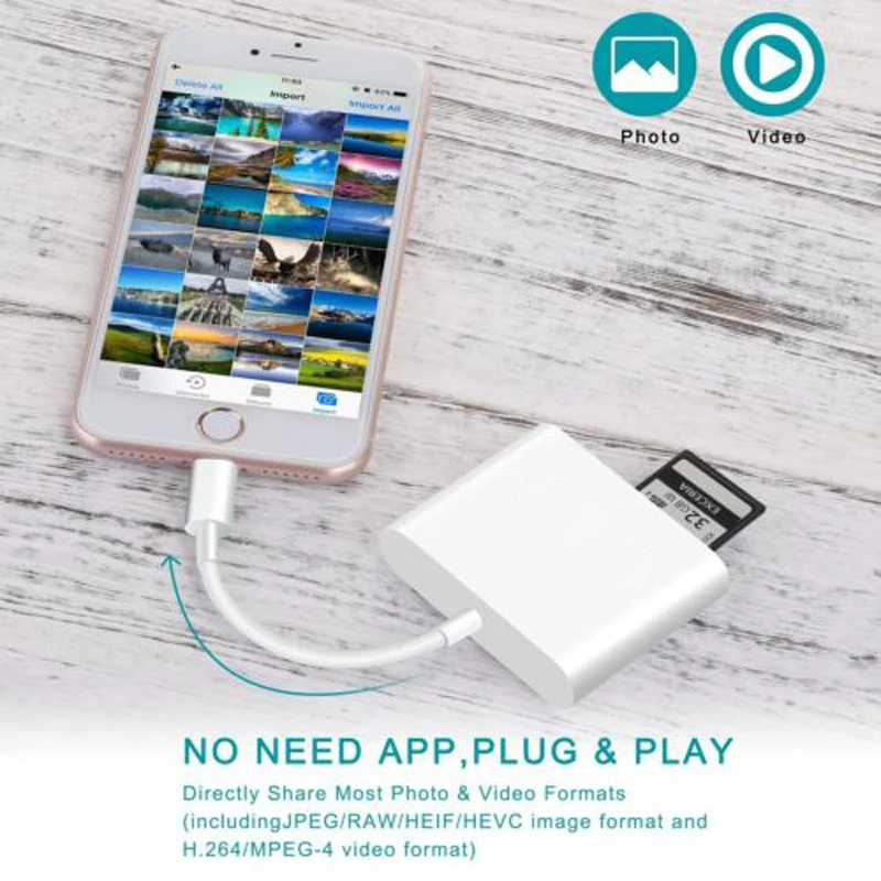 Устройство для чтения карт памяти Micro SD TF CF 3 в 1 устройство с разъемом Lightning iPhone iPad