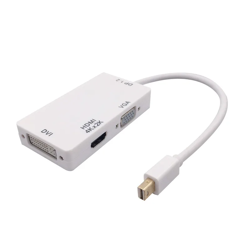 4k 3 в 1 Mini Display Port MINI DP Male To HDMI DVI VGA Женский адаптер конвертер кабель для Apple MacBook| |