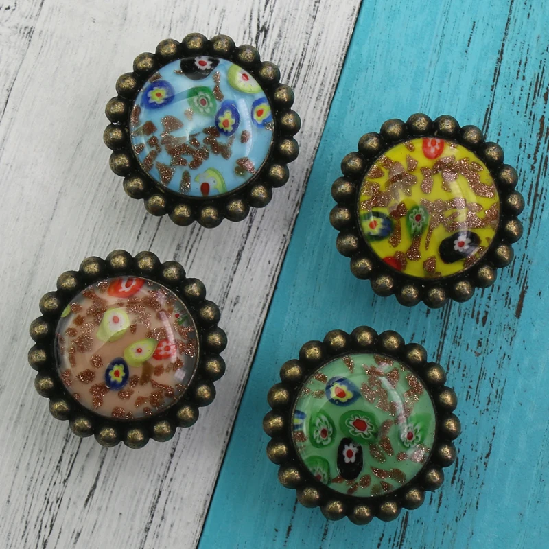 1x уникальная стеклянная ручка для шкафа Декоративная Кухня Искусственная
