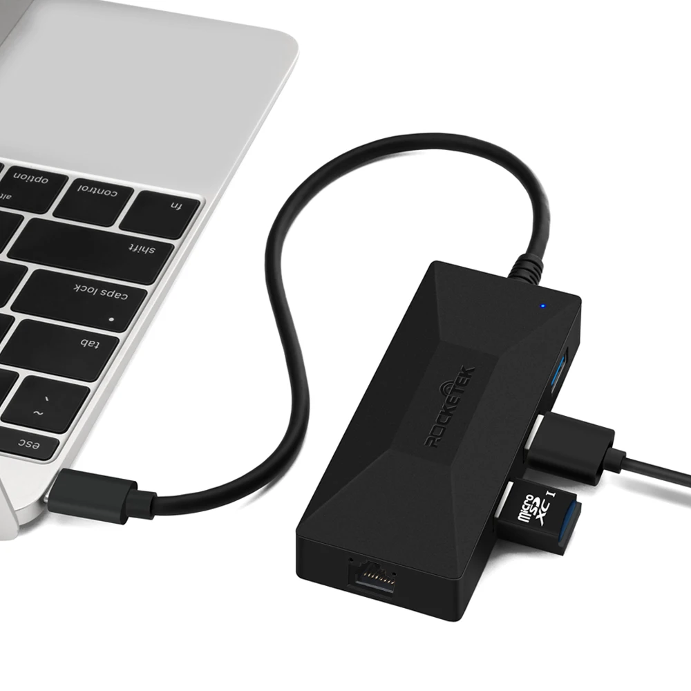 Rocketek type-C USB type c гигабитный Ethernet адаптер 1000 Мбит/с концентратор 3 0 Lan Проводная