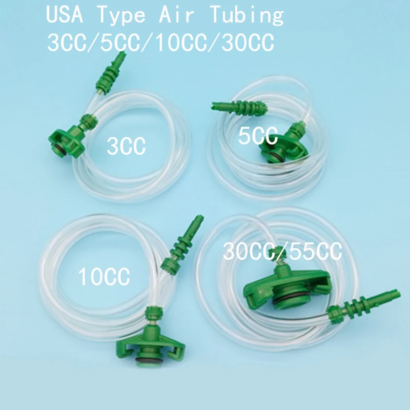 Прозрачная пластиковая Воздушная трубка американского типа 100 см 3CC 5CC 10CC 30CC клей