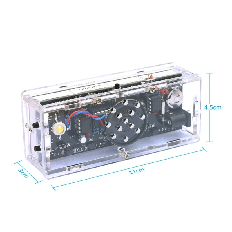 Компактная цифровая 4-разрядный светодиодный говорящие часы Diy Kit светильник Управление Температура даты и времени прозрачная витрина(зеленый