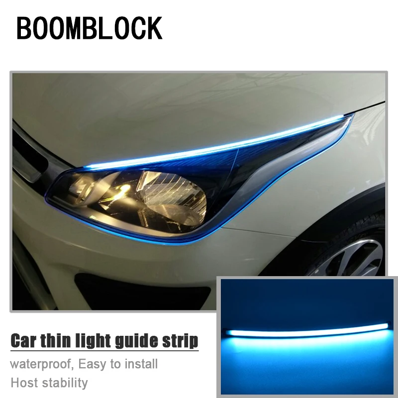 

Daytime Running Flowing Lamp Headlight Flexible Soft Tube Guide Strip For Peugeot 307 206 Jeep wrangler cherokee Accessories