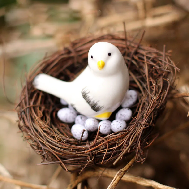 Miniatura Zakka искусственное Мини Гнездо птичьи яйца микро маленький мир ландшафтного