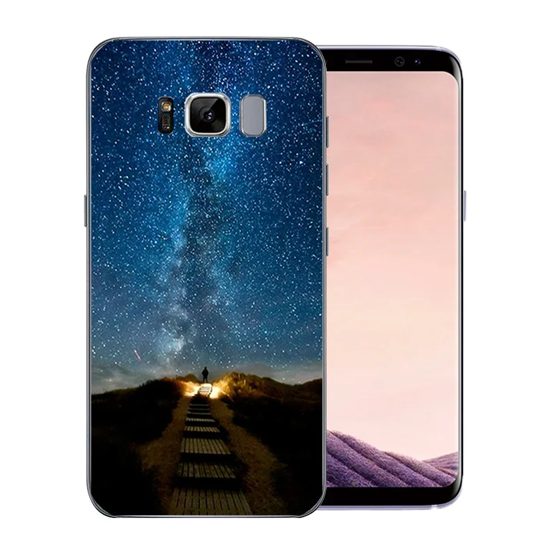 Phoen Case for Samsung Galaxy S8 Clear Soft Silicone Back Cover G9500 G950 G950F Funda Ultra Thin Night Sky Protect Shell |