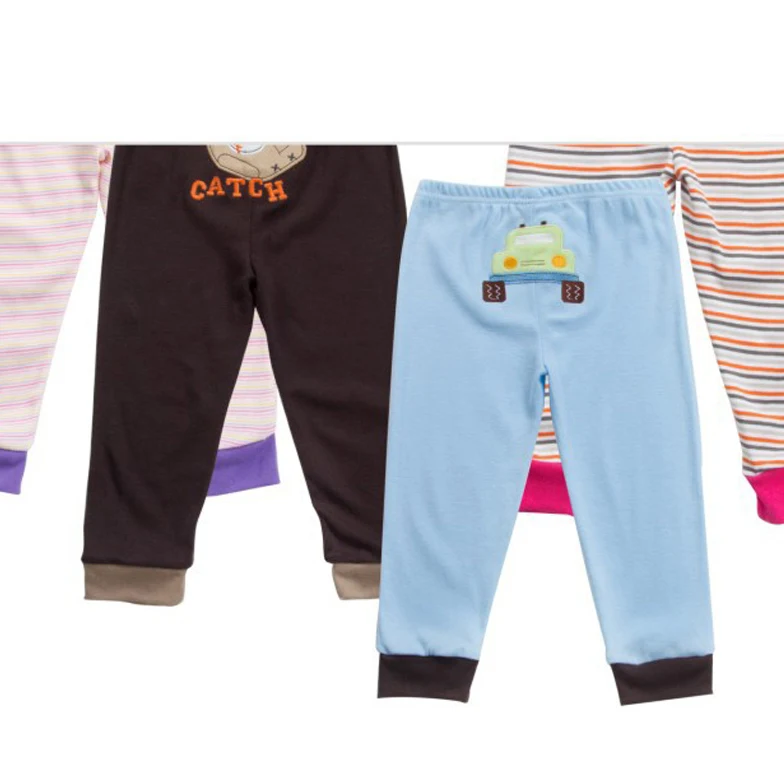 Детские штаны 5 шт. для детей 0-24 месяцев bebe с вышивкой стильные новорожденных