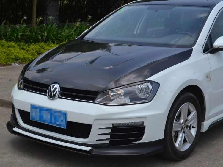 VW GOLF 7 крышка капота MK7 GTI R20 R1 Стильная из углеродного волокна с отверстиями|hood