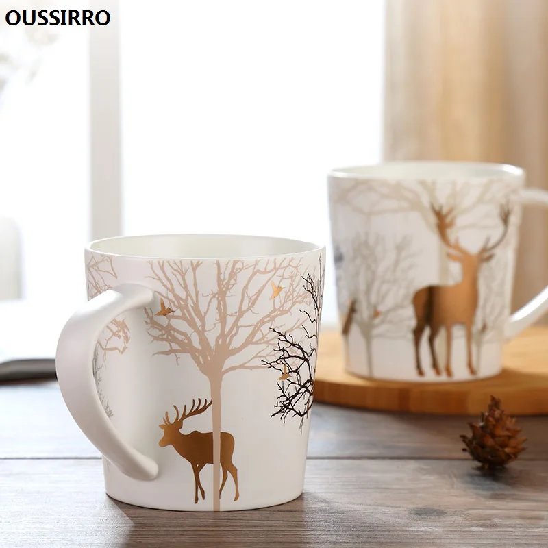 Керамическая кружка 500 мл набор фарфоровых созвездий Рождественская LuckyMerry с