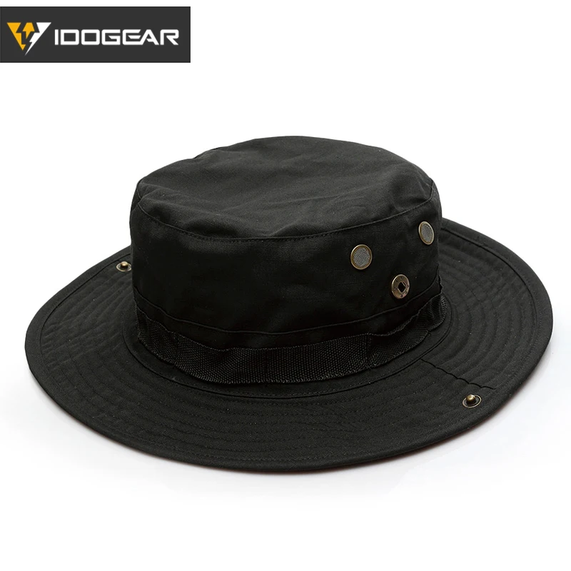 Black IDOGEAR в стиле милитари шляпа, камуфляж шапка для спортивных занятий на свежем воздухе Рыбалка Туризм Кемпинг Кепки 3607 - Цвет: Black
