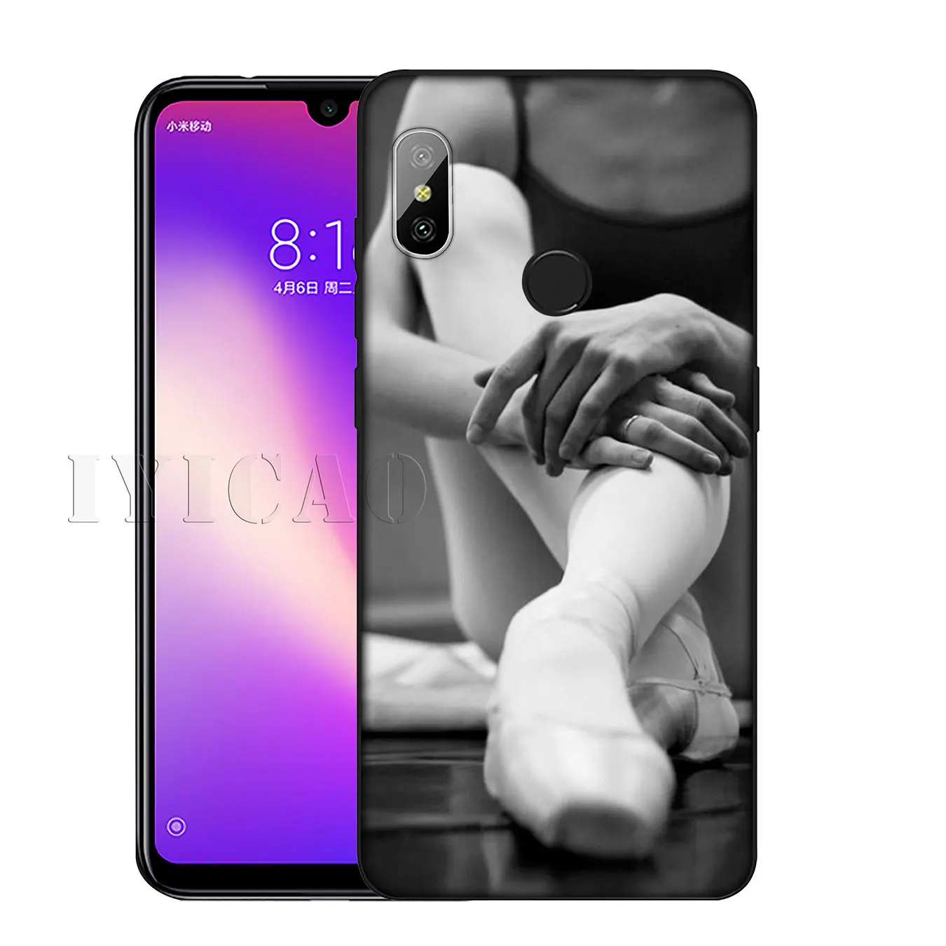 IYICAO/Балетки для танцев обувь девочек Мягкий силиконовый чехол Xiaomi Redmi K30 K20 8A 7A 6A 5A