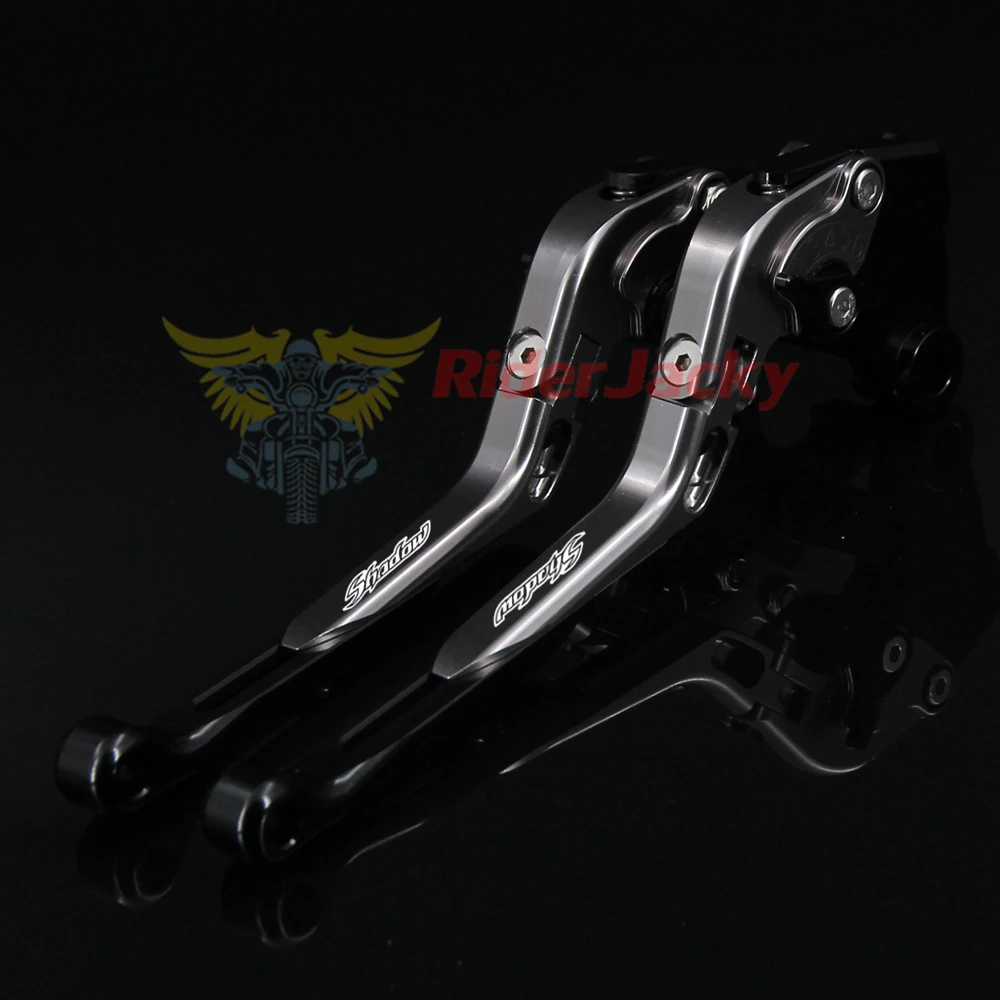 Черные + титановые Складные Выдвижные рычаги тормозной муфты для Honda VT750 Phantom/Shadow