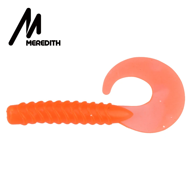 Meredith, 10 шт., воблеры, хвост, мягкие приманки, червь, Grubs, 80 мм/3,3 г, рыболовные приманки, приманки для ловли окуня, щуки