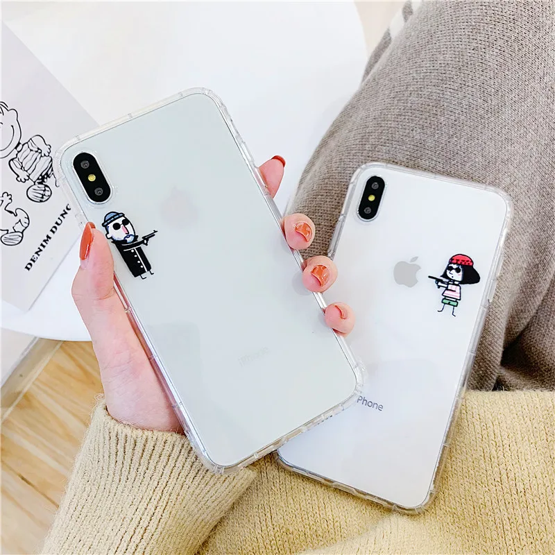 Прозрачный Мягкий ТПУ чехол фильм Леон Матильда шаблон телефон s для iphone X 6 S 7 8 plus