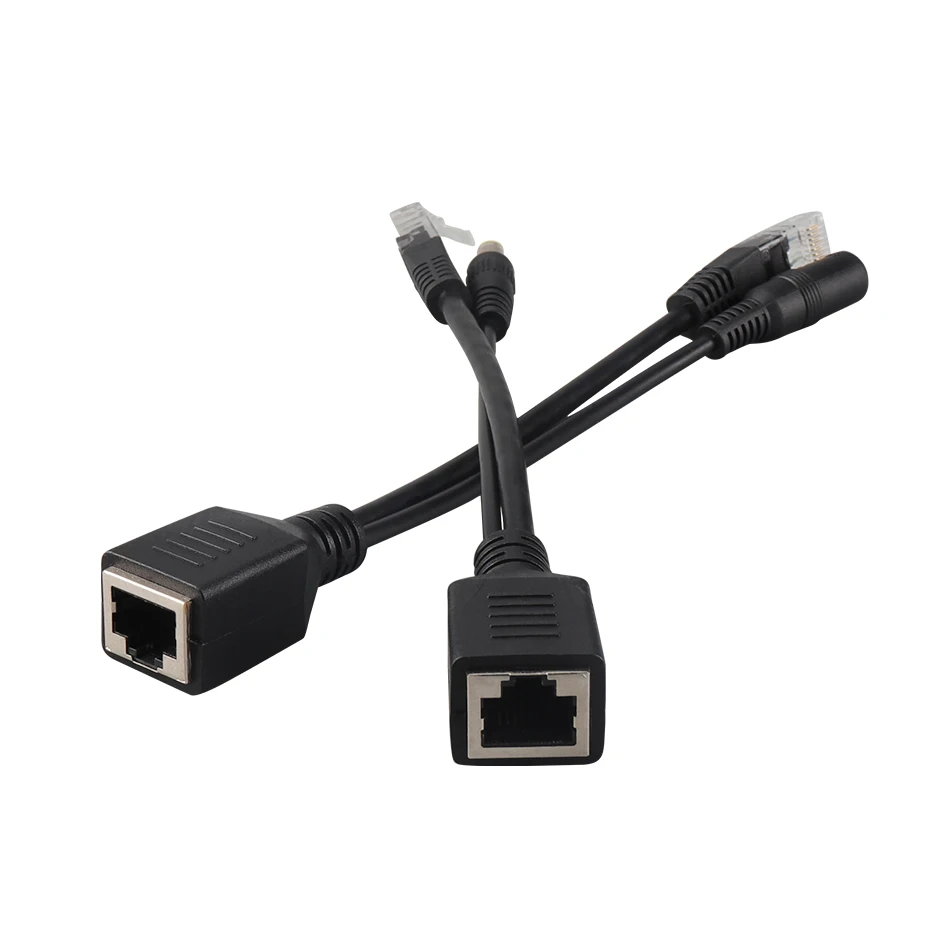 ZSVEDIO Surveillance cameras Accessories New Black 12V Power Over Ethernet Passive PoE Injector Splitter Adapter Cable Kit | Безопасность